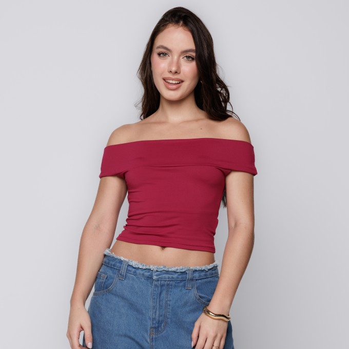 Blusa Ombro a Ombro - Desejo